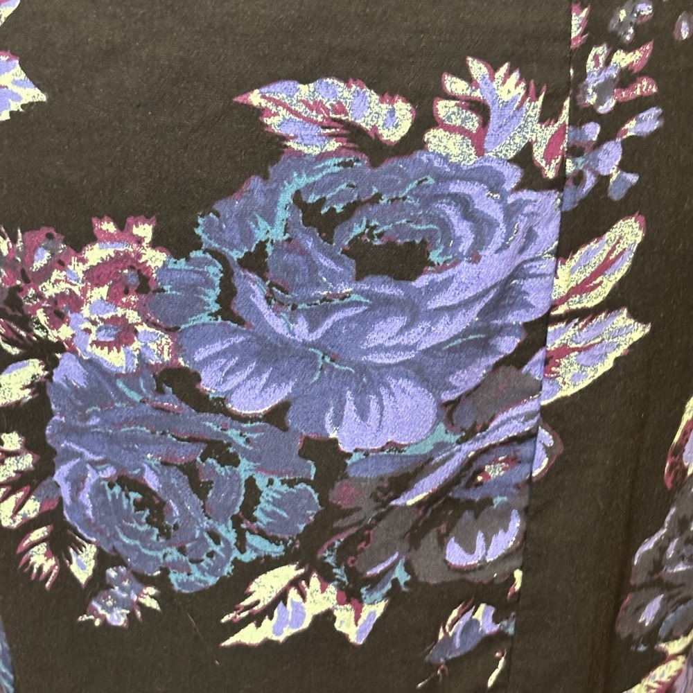 Free People Mayberry Mini Dress Size X-Large Blue Purple Floral Linen Summer - Picture 4 of 8